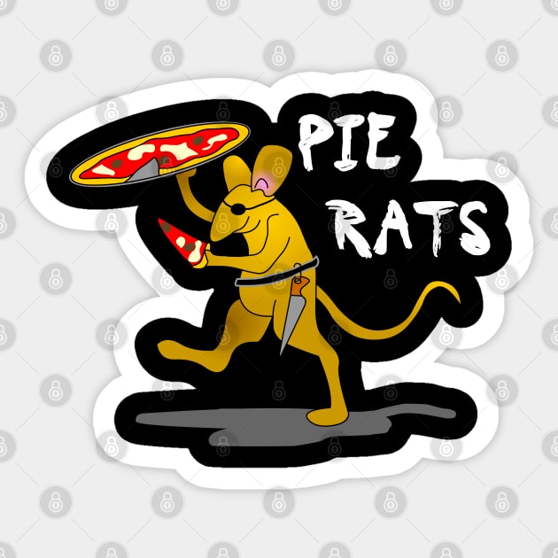 Pirate Pie Rats Sticker by Barthol Graphics